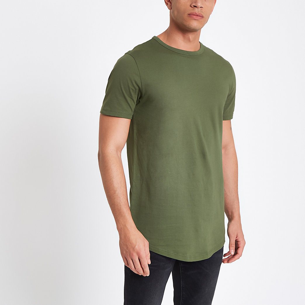 curved hem t shirt mens