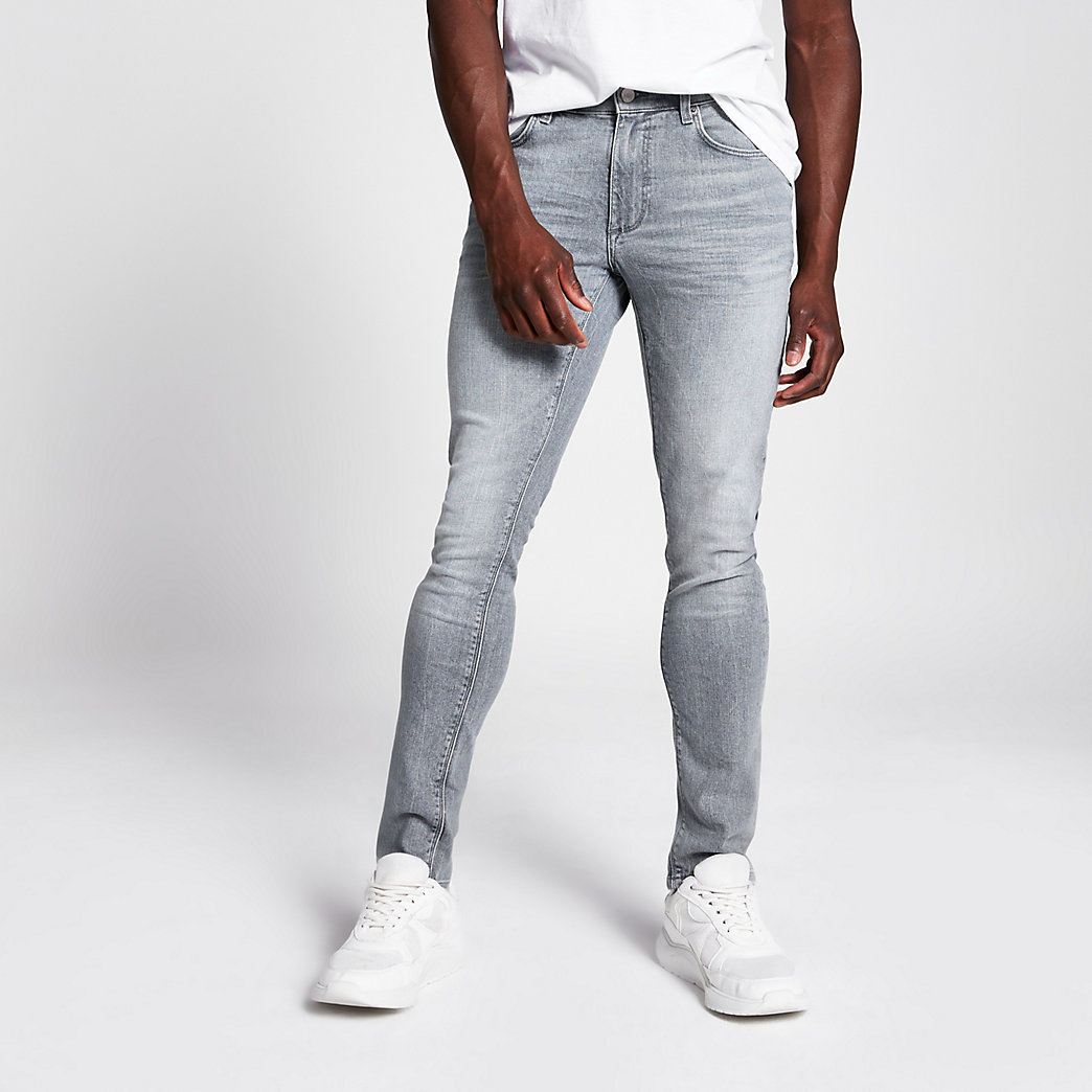 river island mens grey jeans