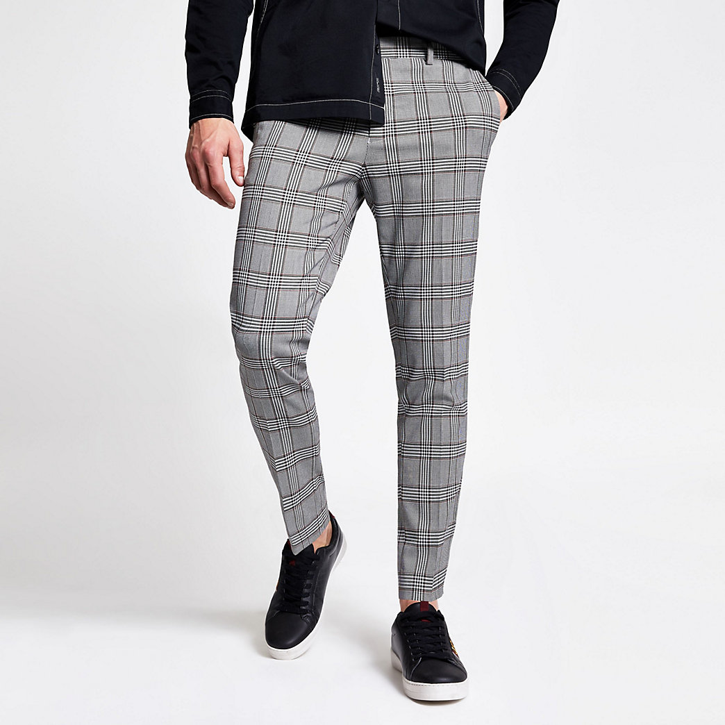 mens skinny cropped trousers