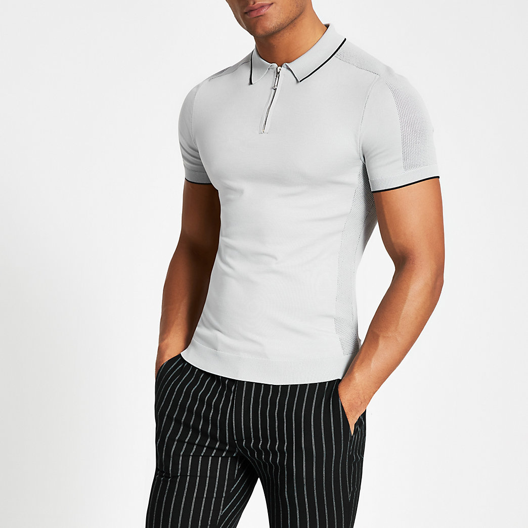 mens muscle polo shirts