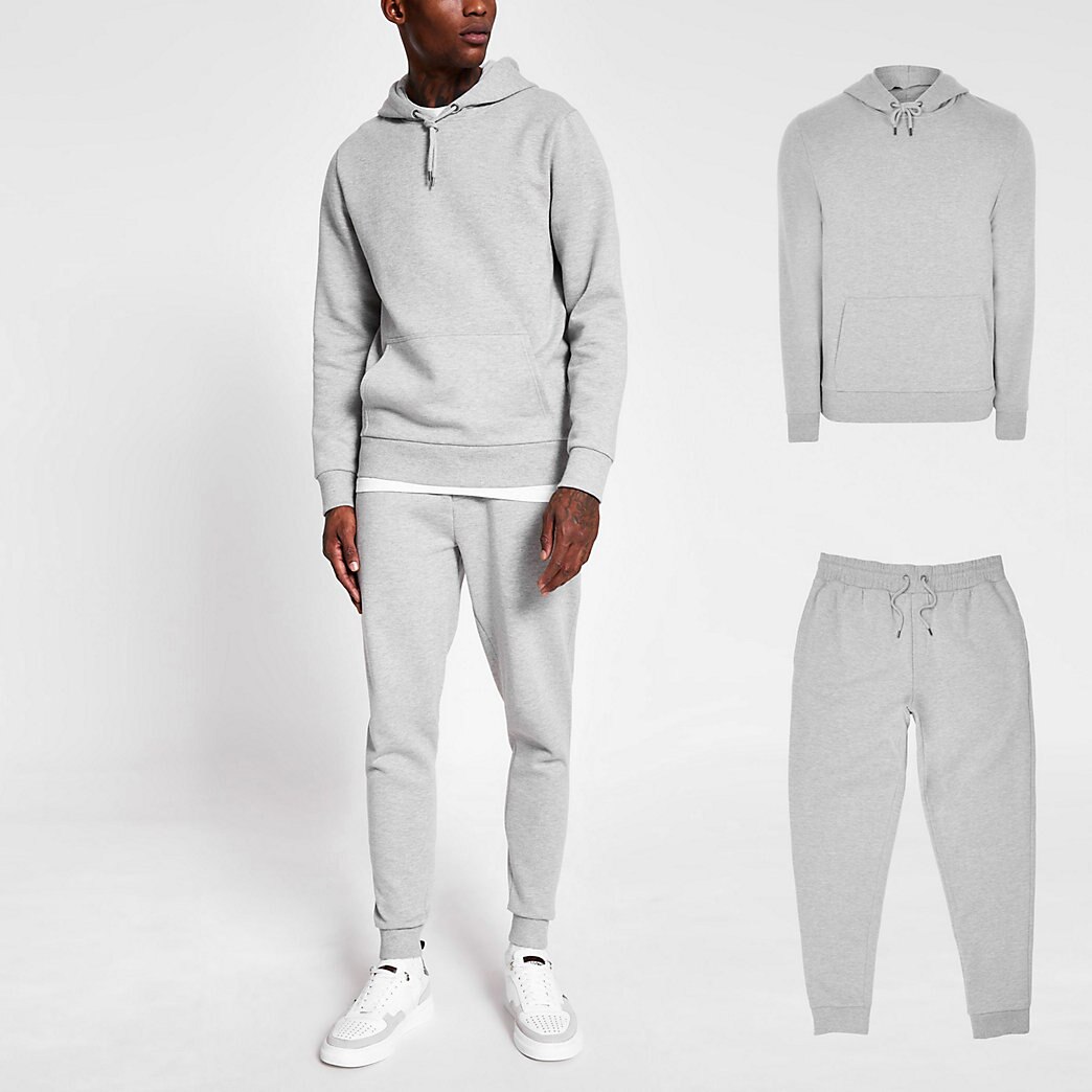 mens grey jogging suit