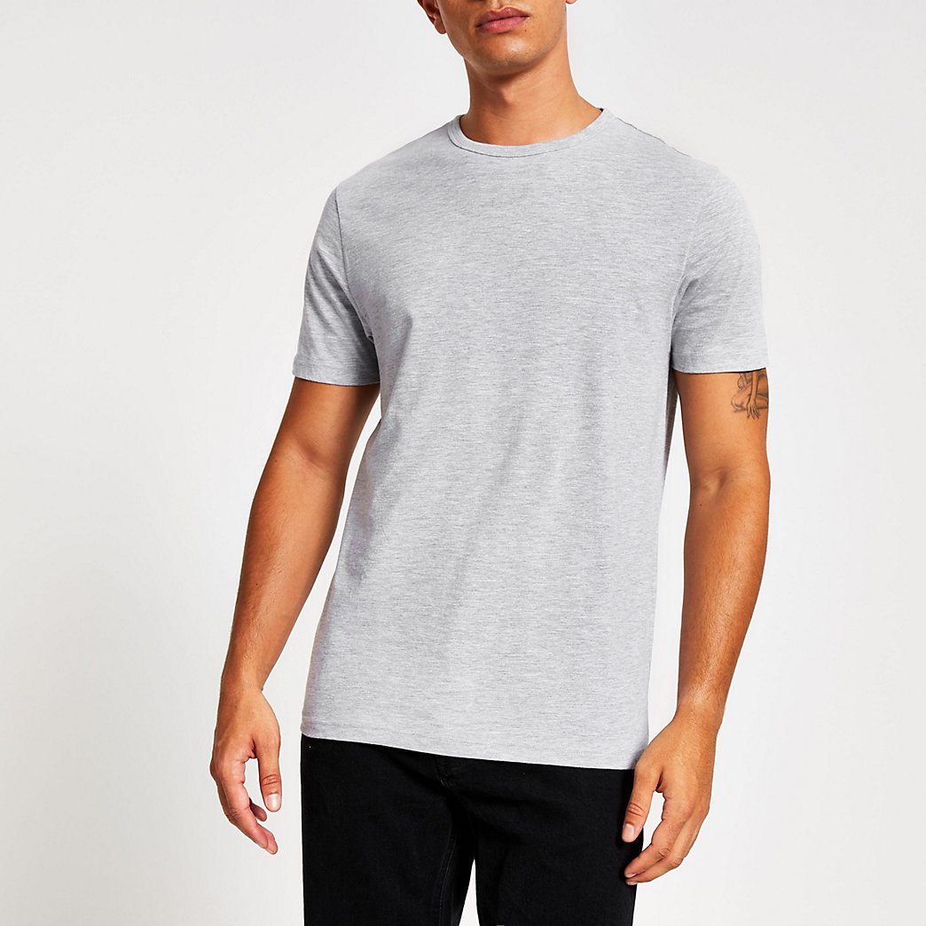 mens slim fit crew neck t shirts