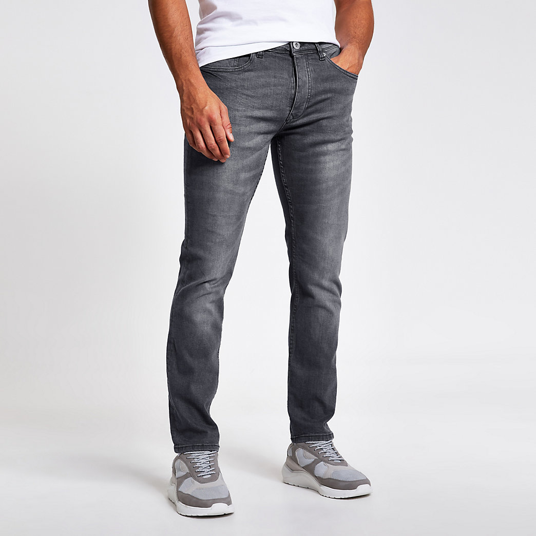 grey wash jeans mens