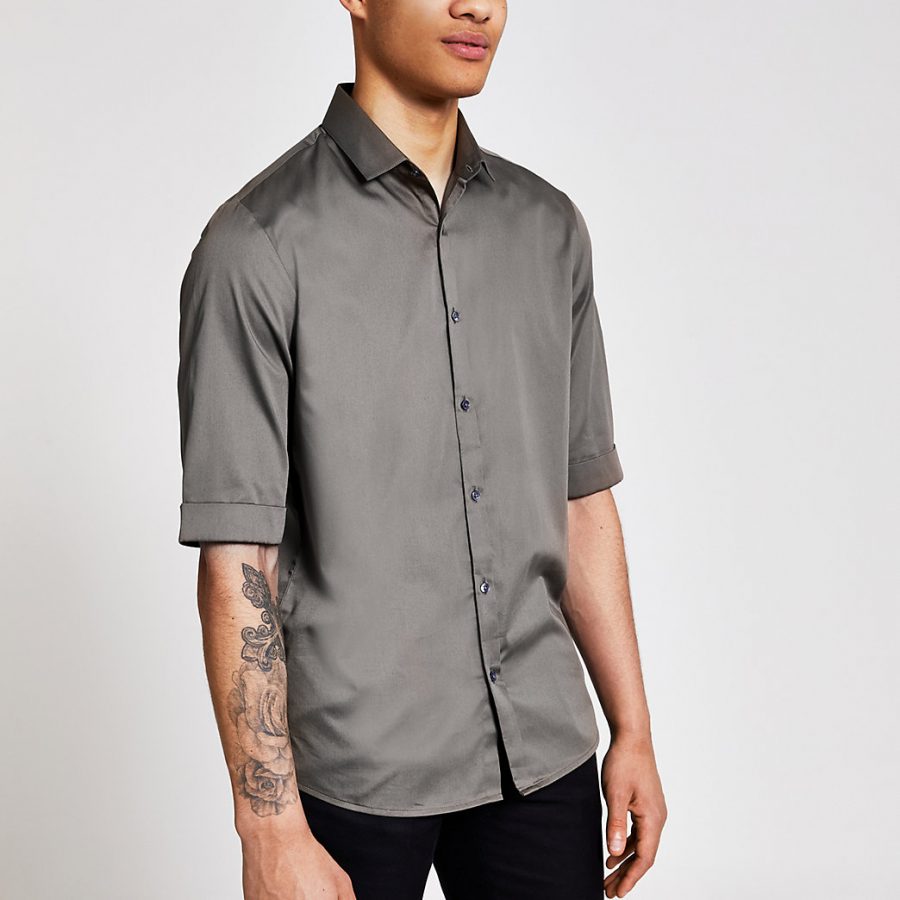 river island satin shirt