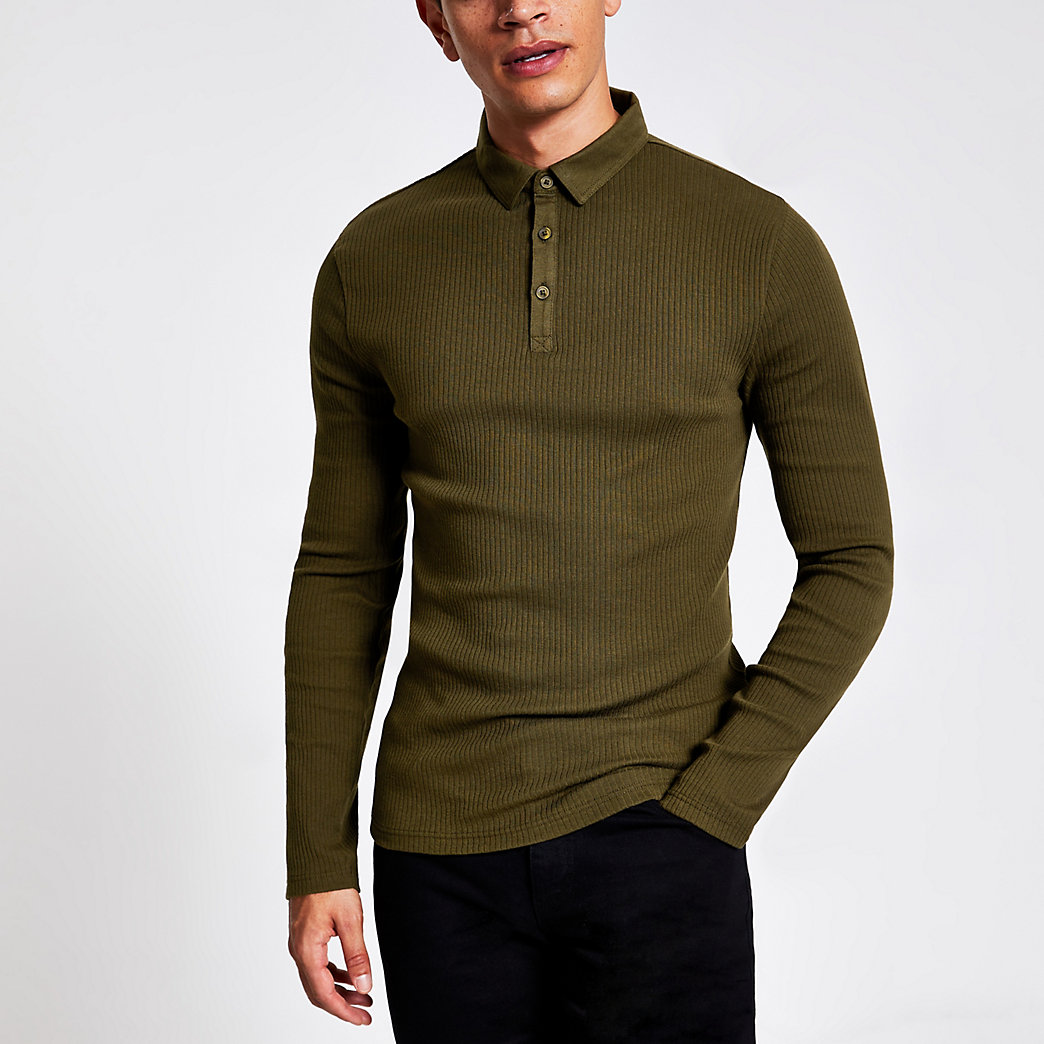 river island long sleeve polo