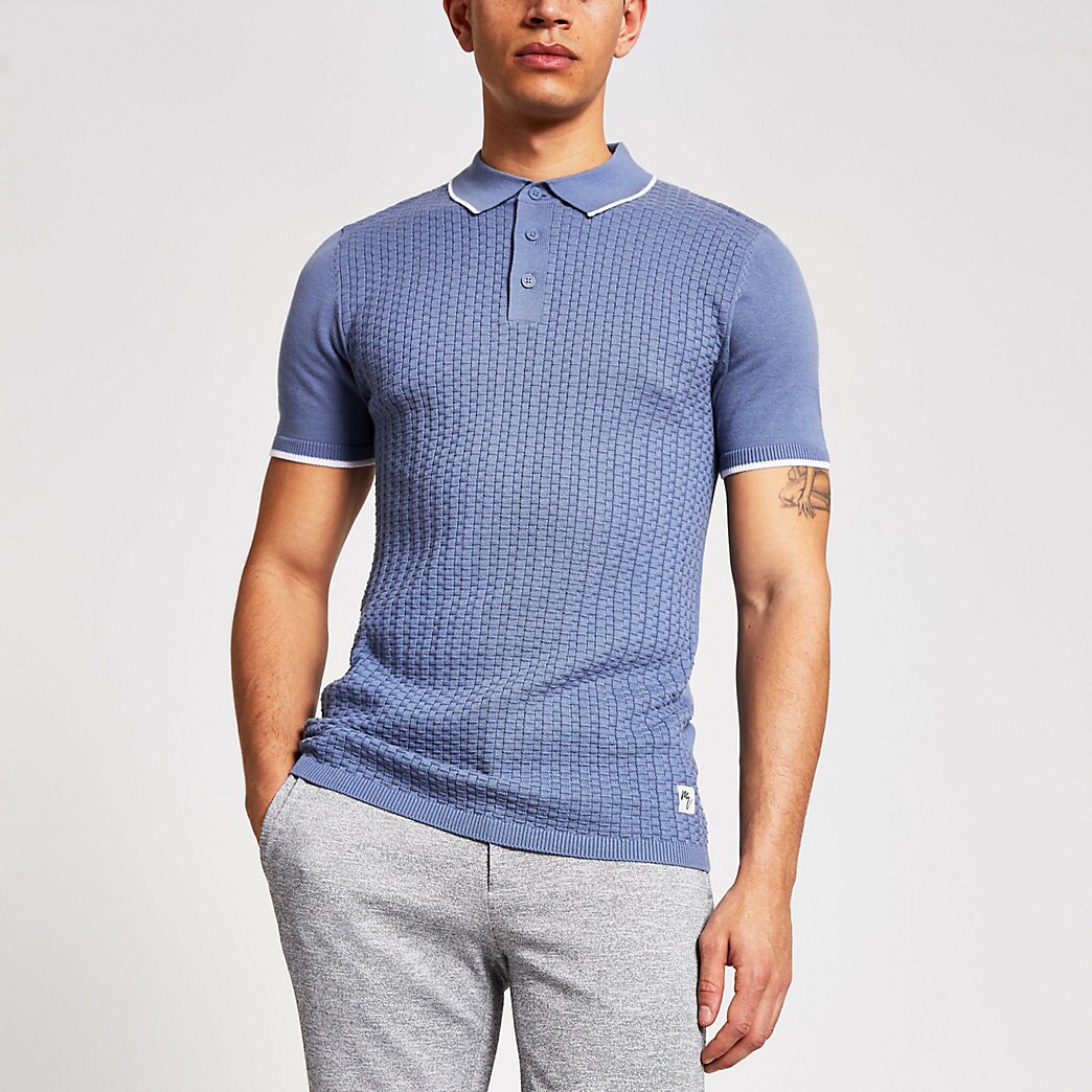 mens knitted polo t shirts