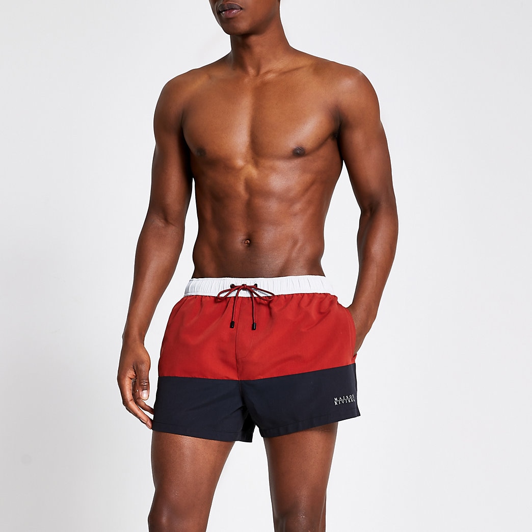 river island red shorts