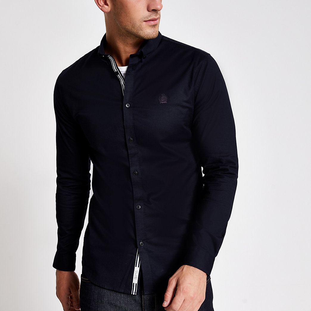 mens navy oxford shirt