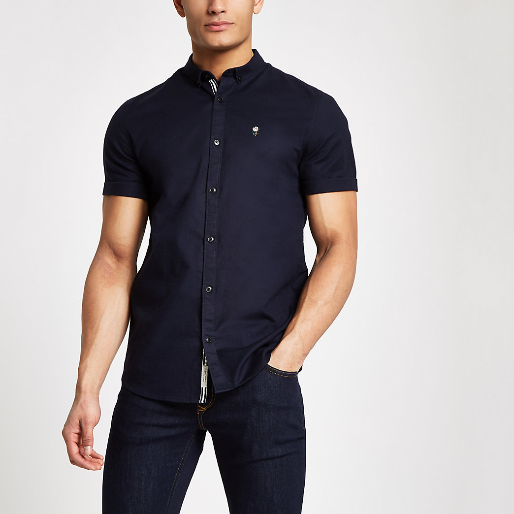 mens navy oxford shirt