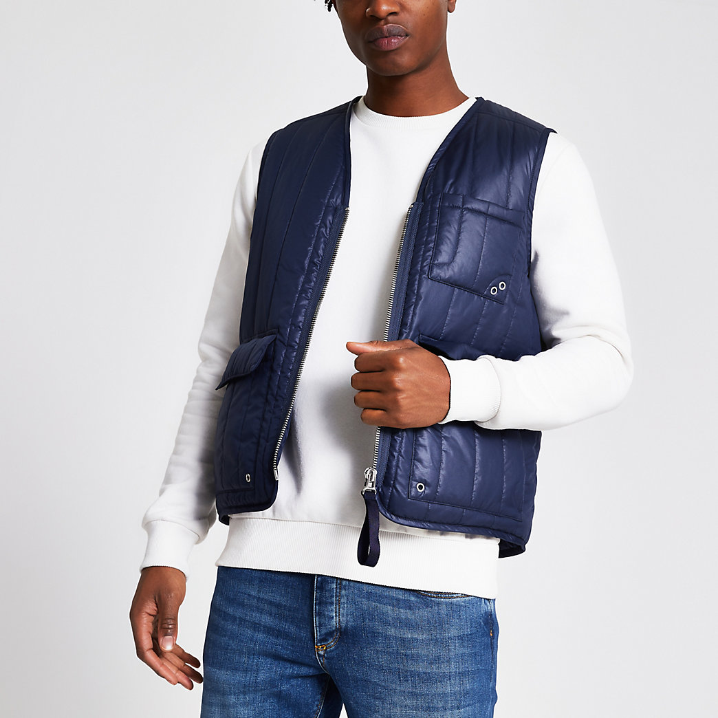 long gilet river island