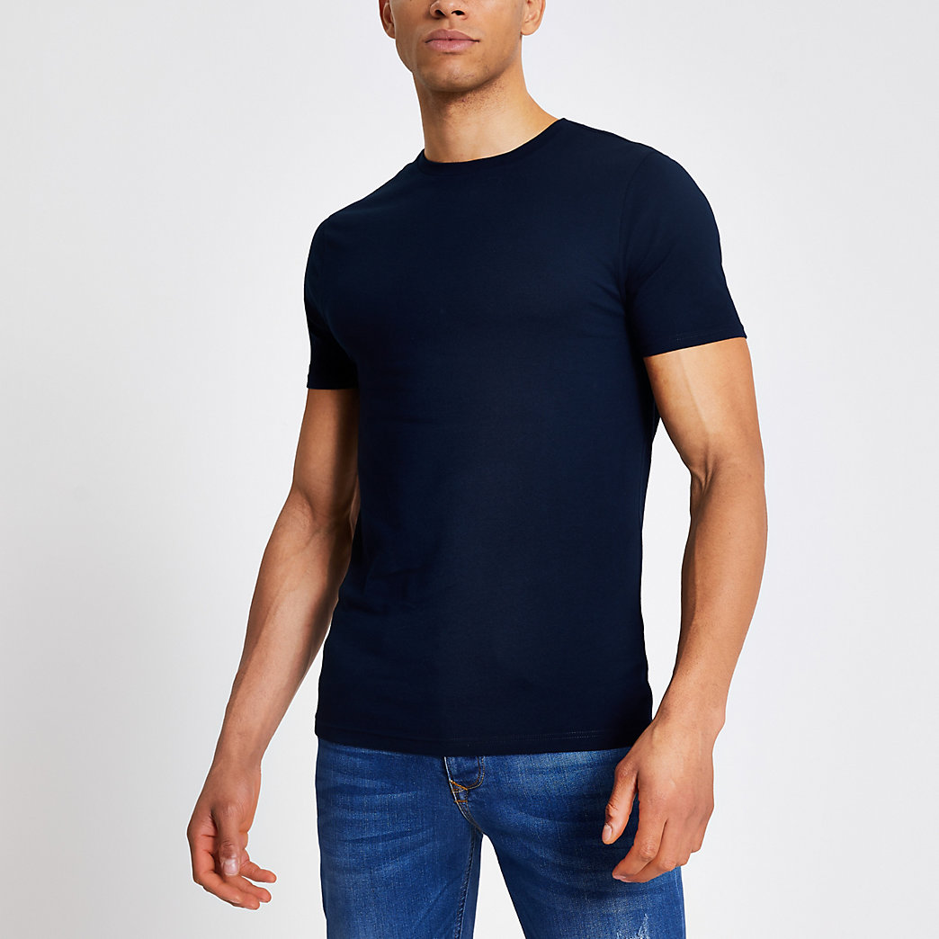 river island muscle fit t shirt
