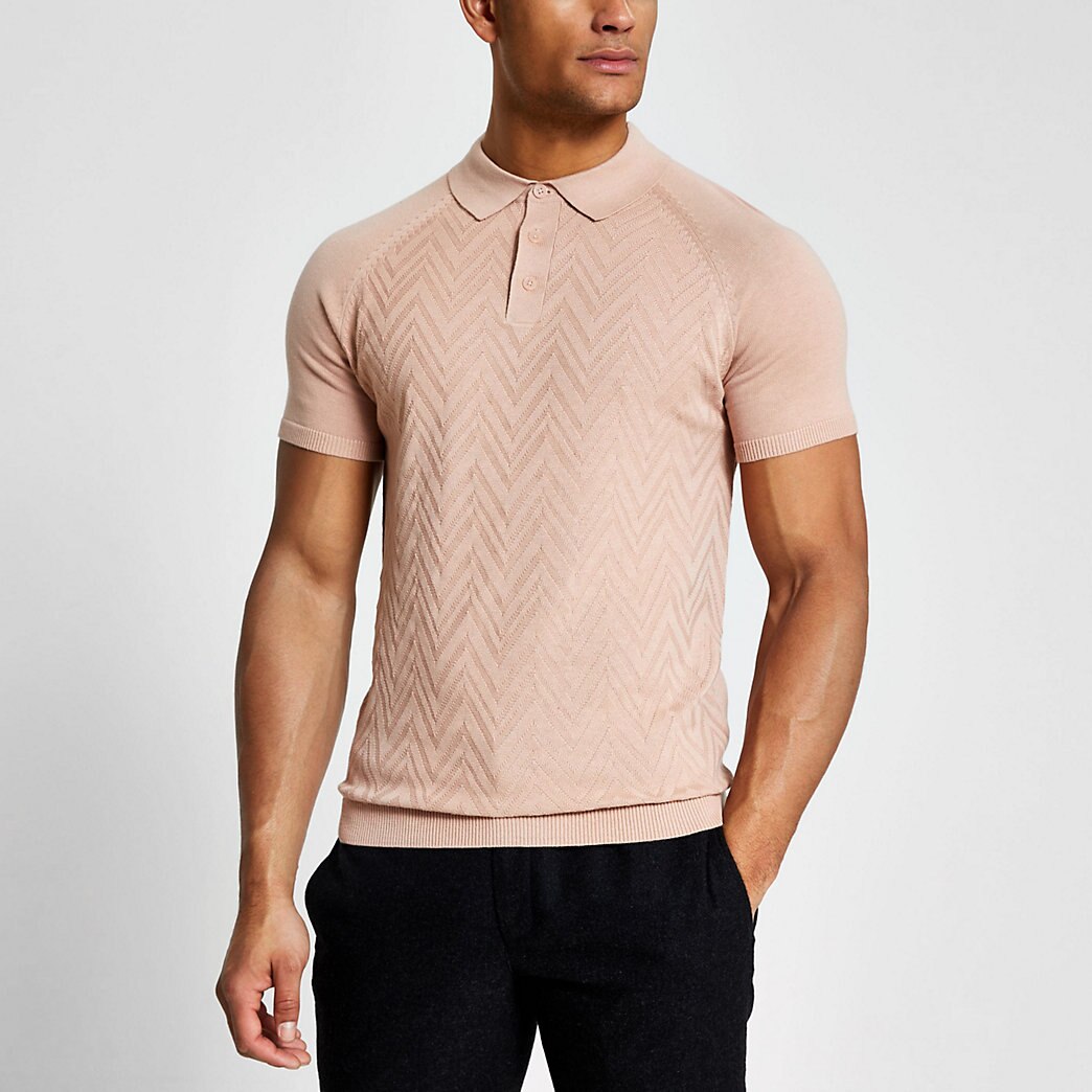 mens knitted polo t shirts