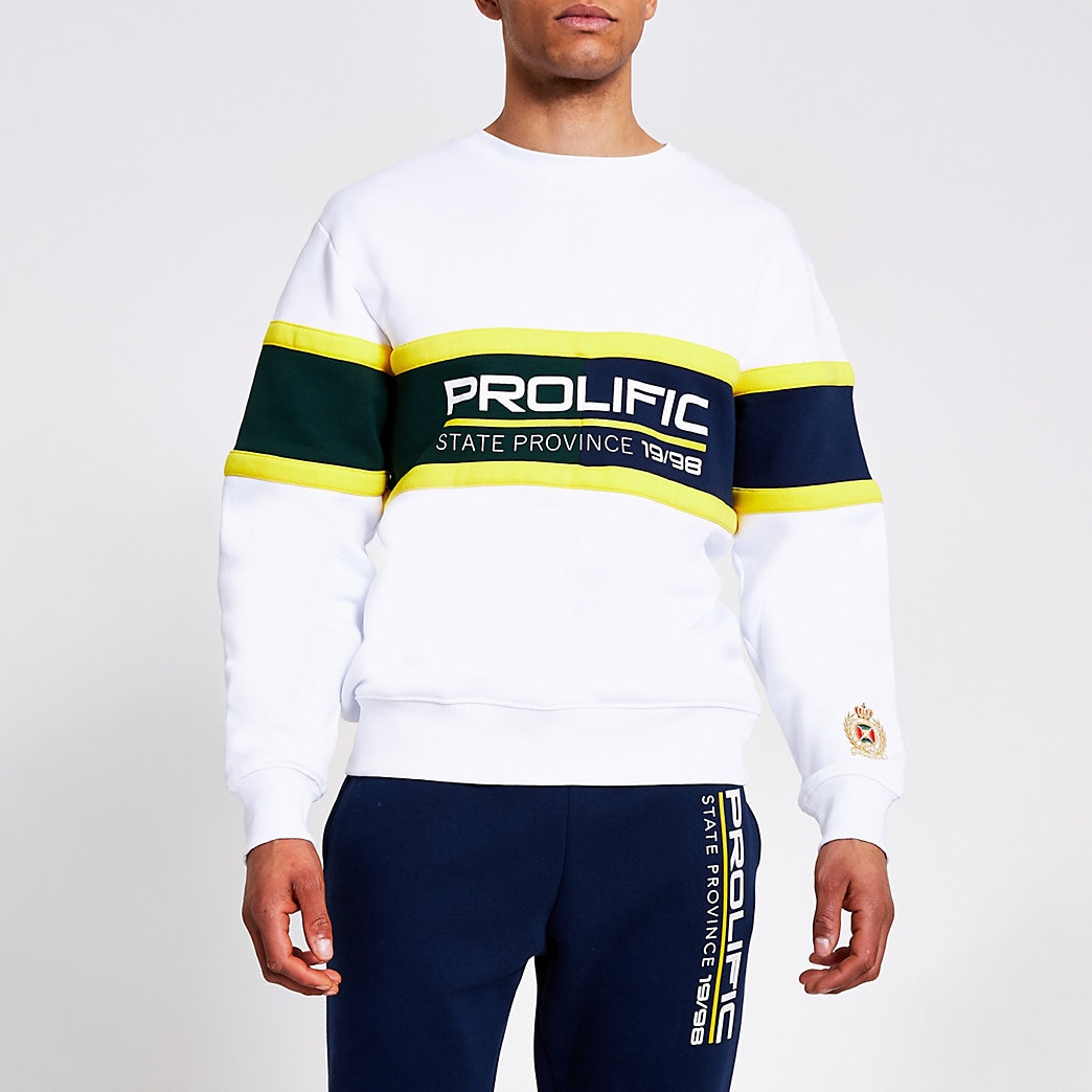 river island white sweatshirt