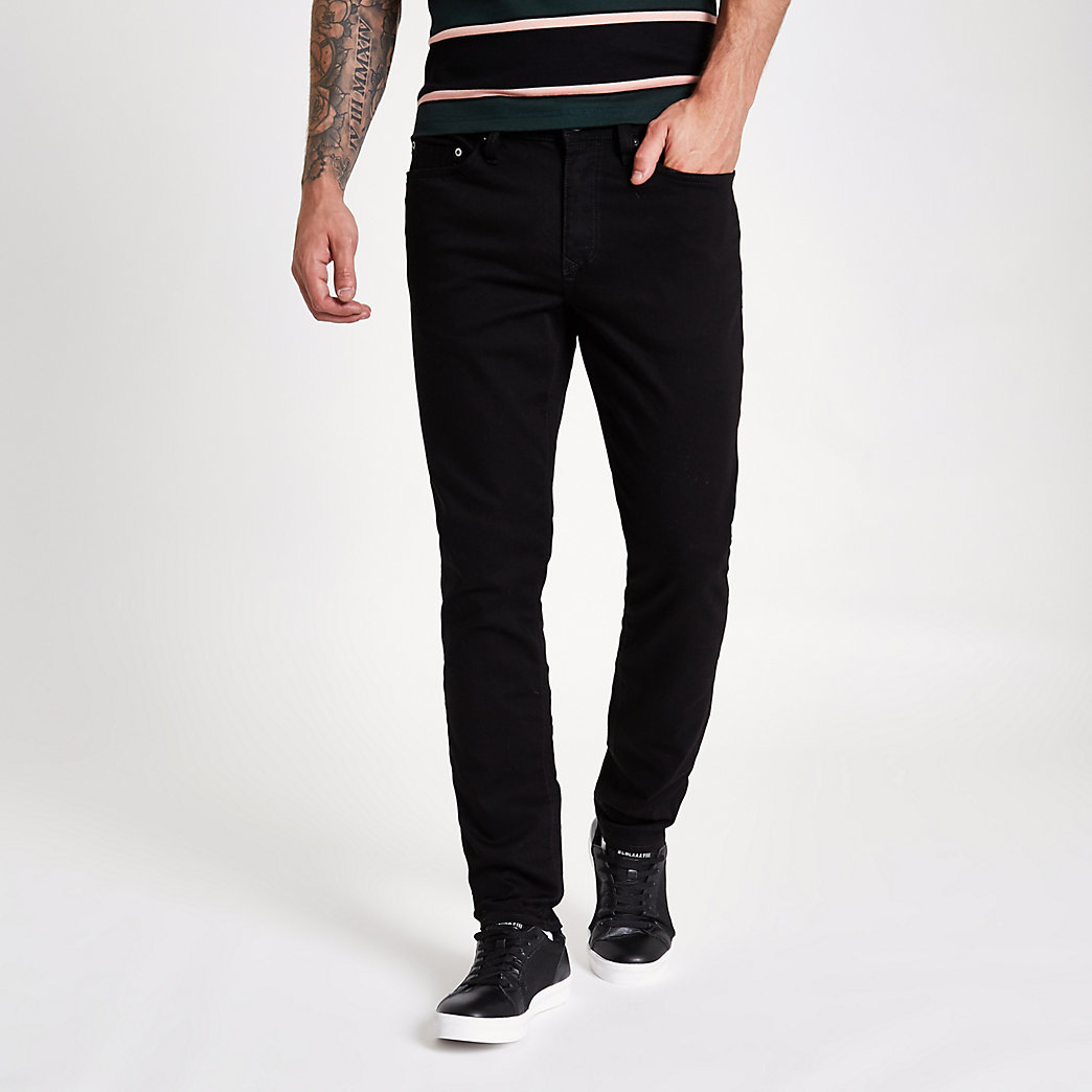 river island mens black jeans