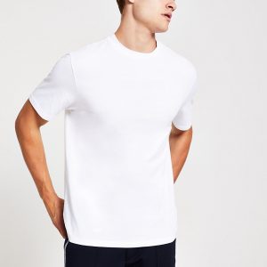 River Island Mens White regular fit short sleeve T-shirt River Island Mens White regular fit short sleeve T-shirt