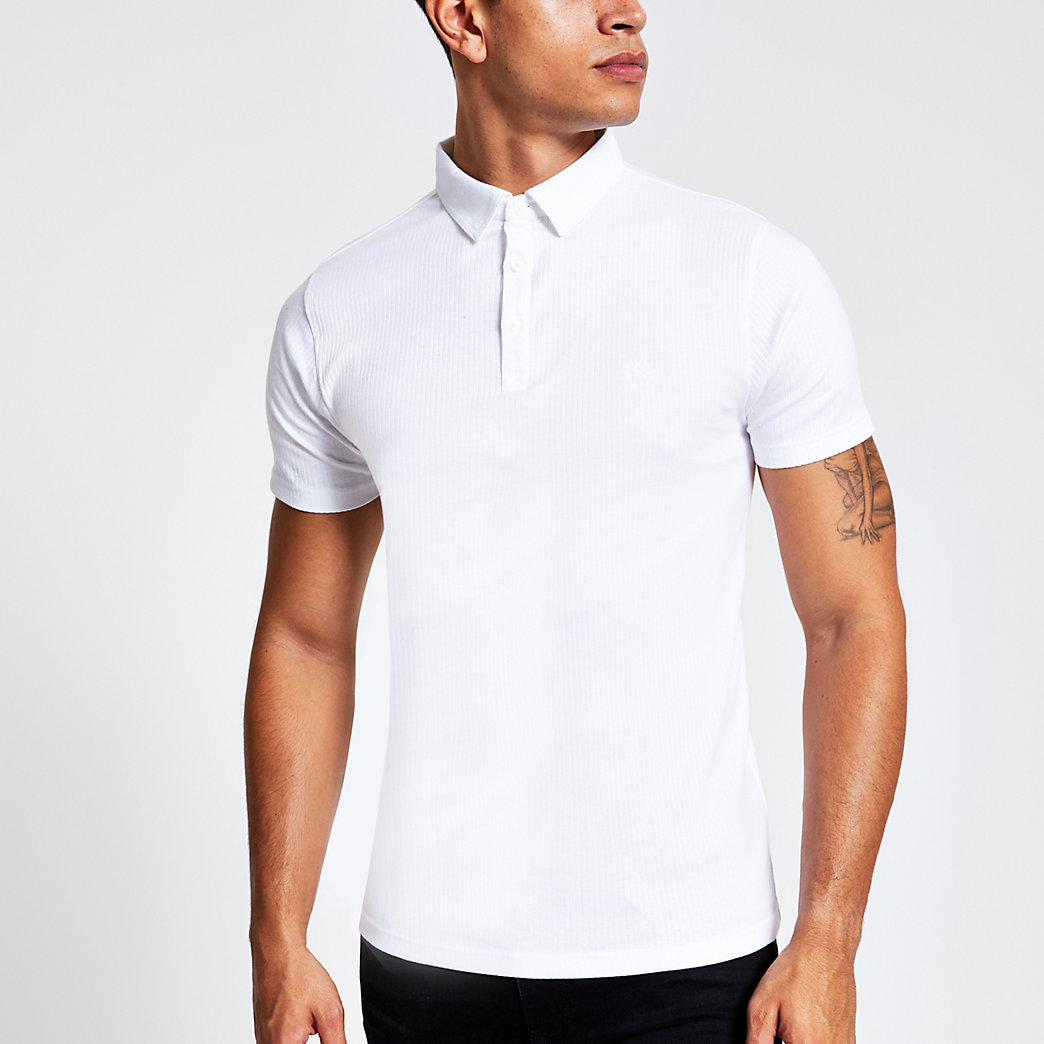 mens muscle fit polo shirts