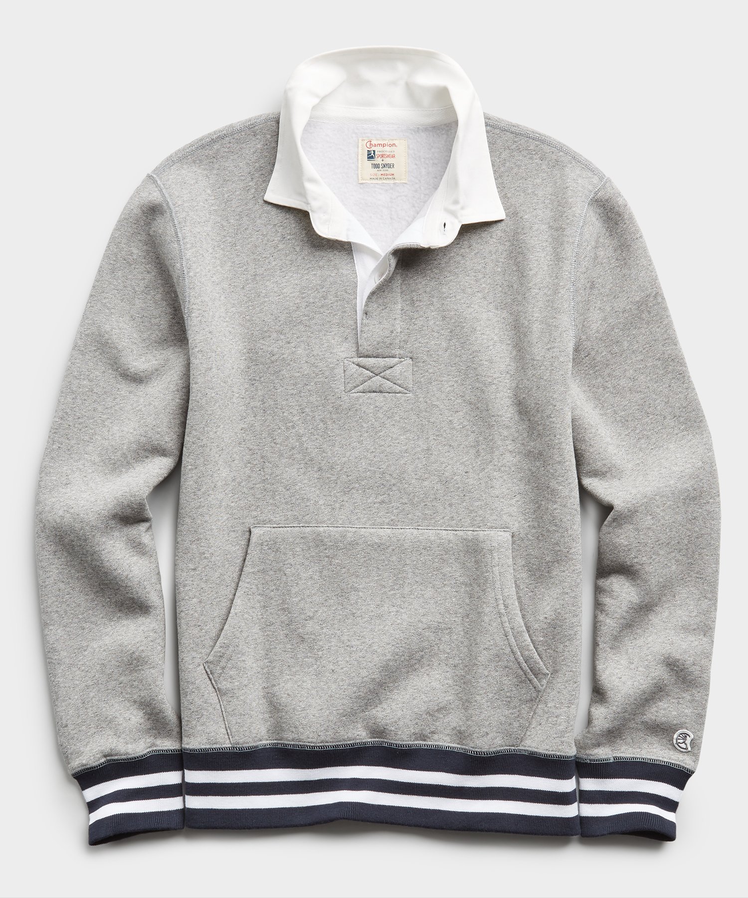 Rugby Sweatshirt in Light Grey Mix The Fashionisto