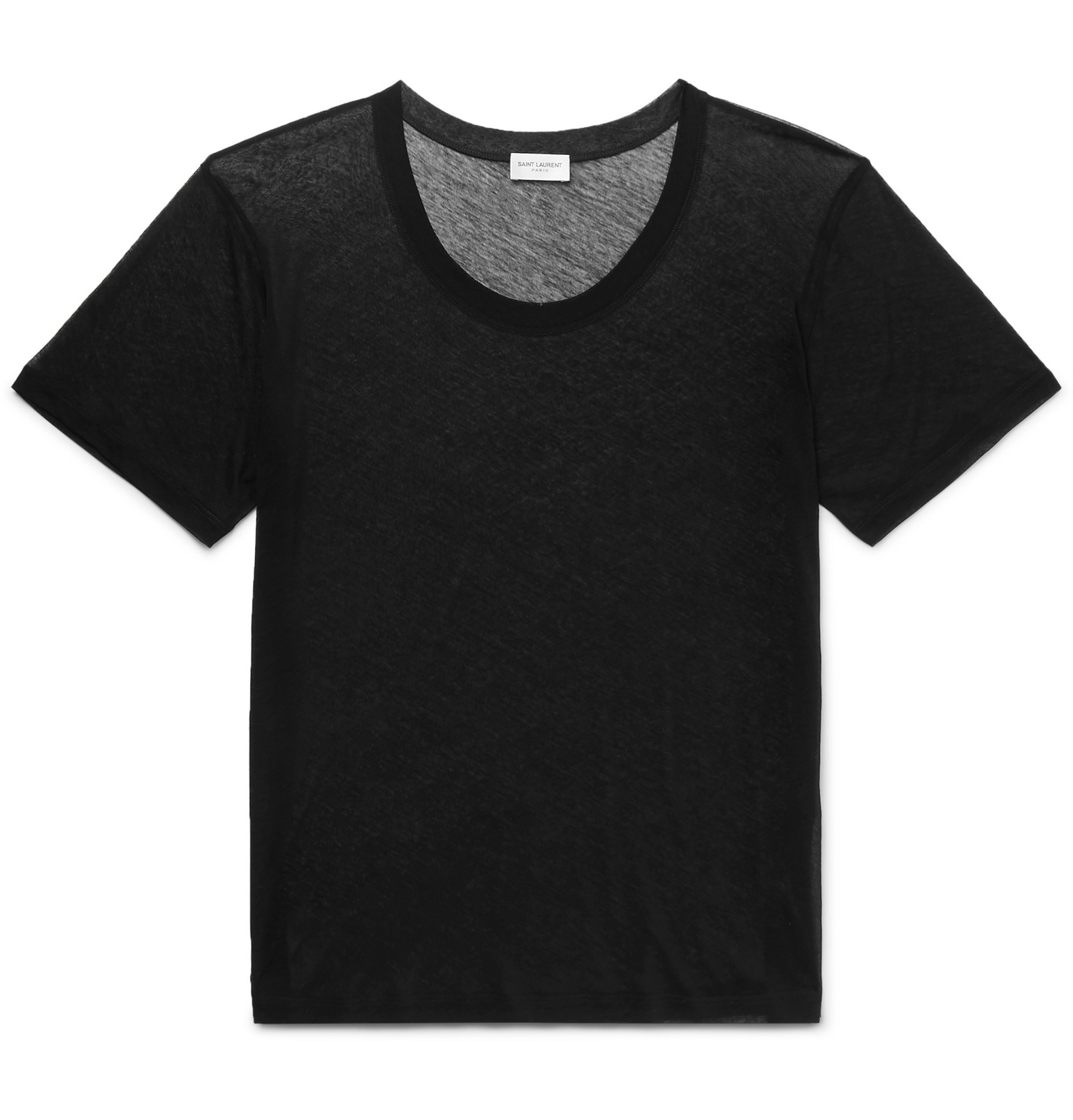 SAINT LAURENT - Cotton-Gauze T-Shirt - Men - Black | The Fashionisto