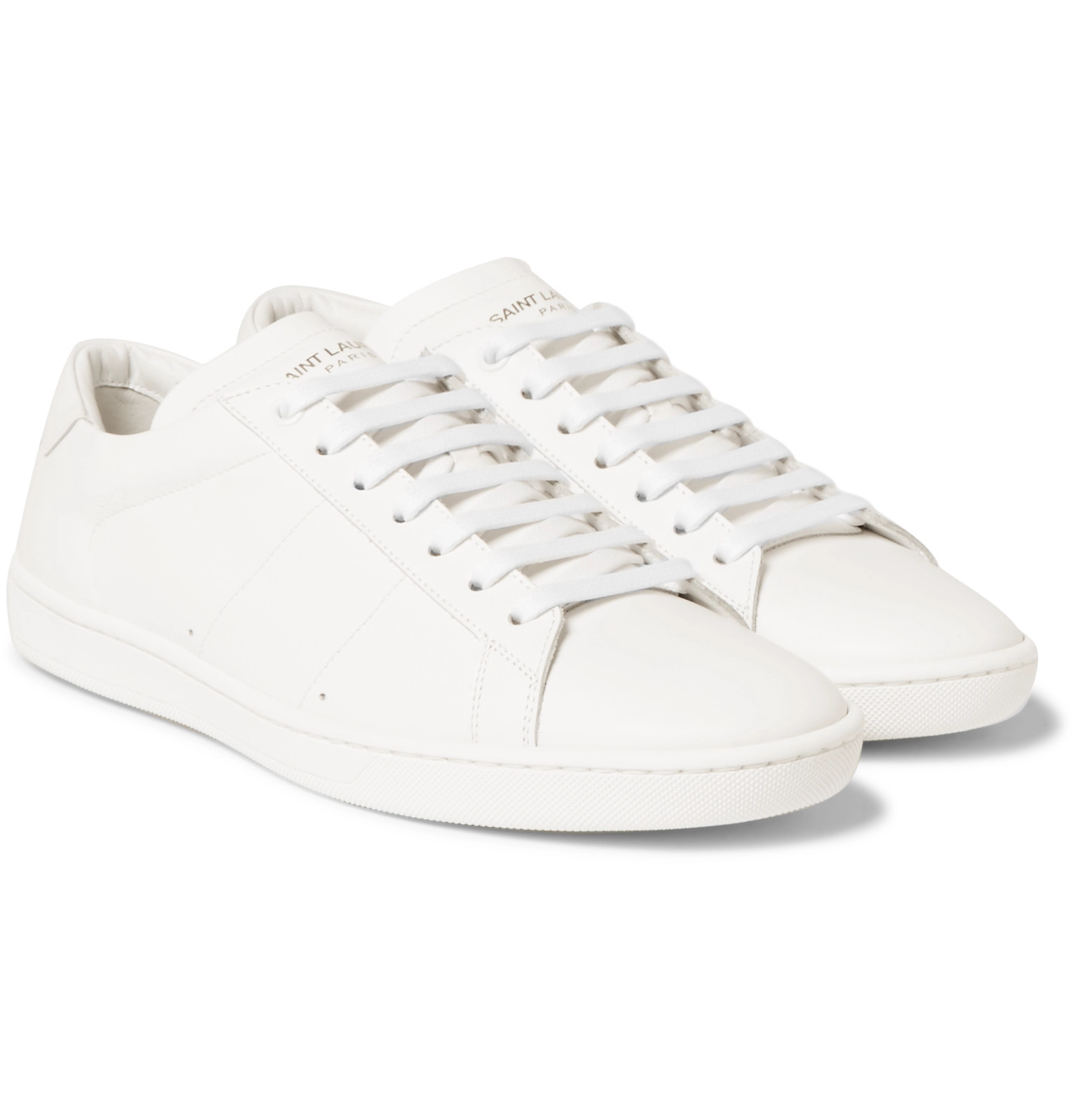 saint laurent all white sneakers