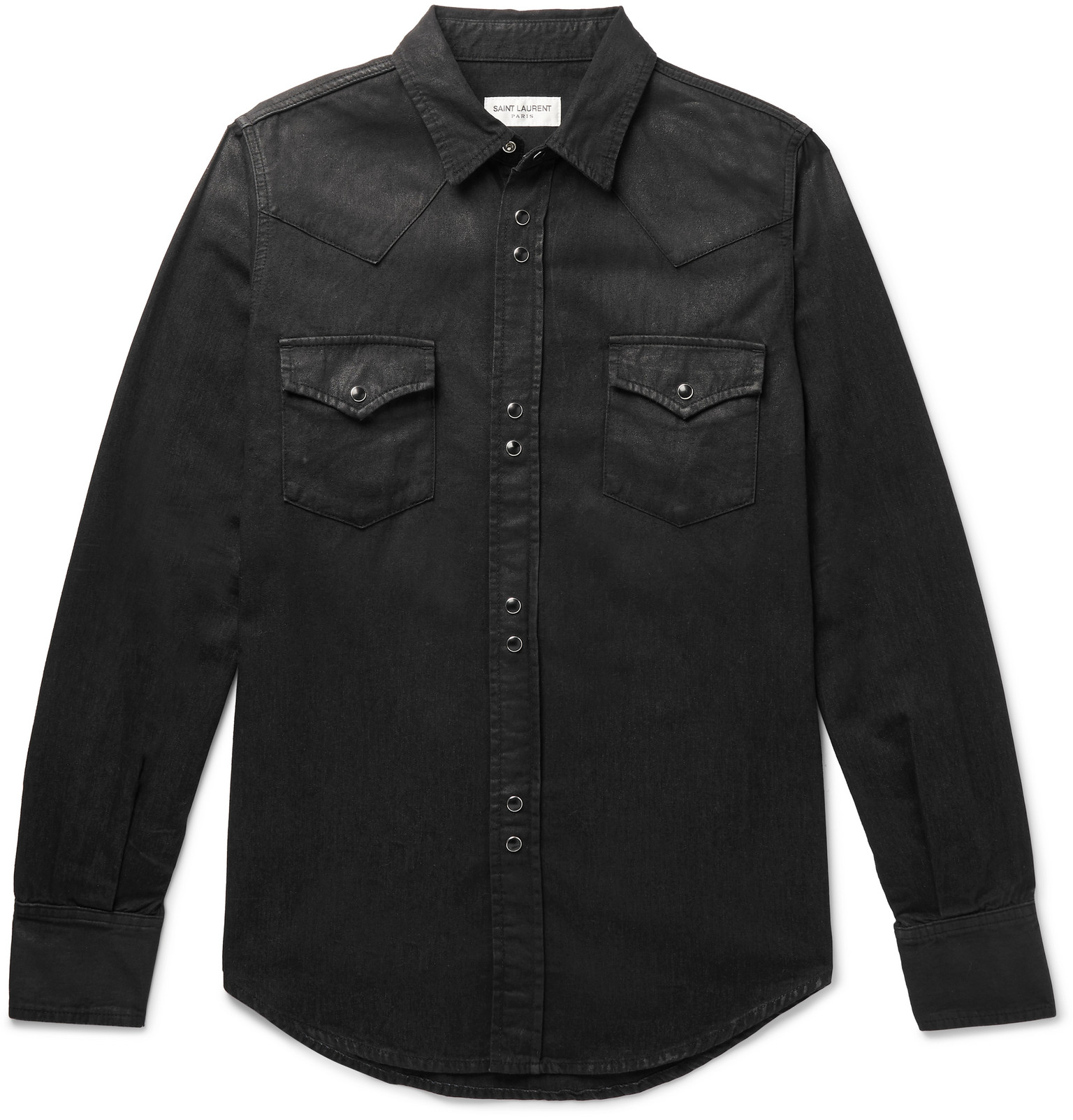 saint laurent denim shirt