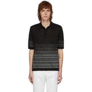 Saint Laurent Black & Silver Lurex Polo Saint Laurent Black and Silver Lurex Polo