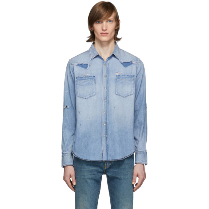 blue saint denim shirt