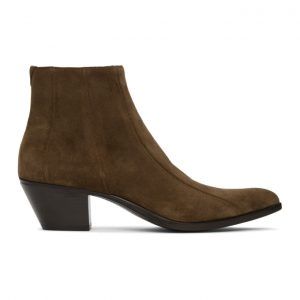 Saint Laurent Brown Suede Finn Boots Saint Laurent Brown Suede Finn Boots