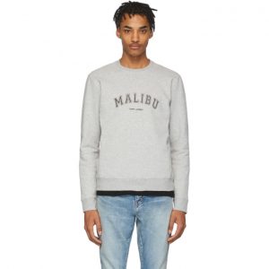 Saint Laurent Grey 'Malibu' Sweatshirt Saint Laurent Grey Malibu Sweatshirt