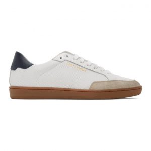 Saint Laurent White Perforated SL 10 Sneakers Saint Laurent White Perforated SL 10 Sneakers