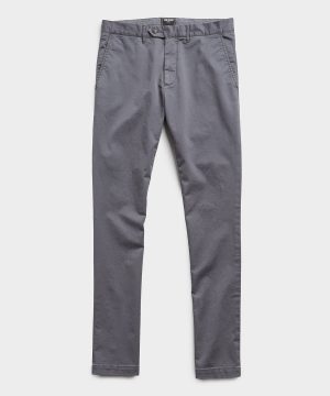 Slim Fit Tab Front Stretch Chino in Charcoal Slim Fit Tab Front Stretch Chino in Charcoal