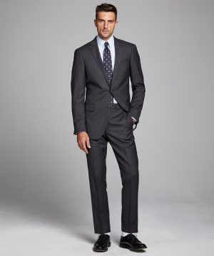 Sutton Stretch Tropical Wool Suit Jacket in Dark Charcoal Sutton Stretch Tropical Wool Suit Jacket in Dark Charcoal