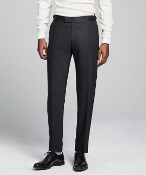 Sutton Tuxedo Pant in Black Italian Wool Sutton Tuxedo Pant in Black Italian Wool