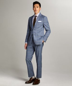 Sutton Wool Suit Jacket in Blue Check Sutton Wool Suit Jacket in Blue Check