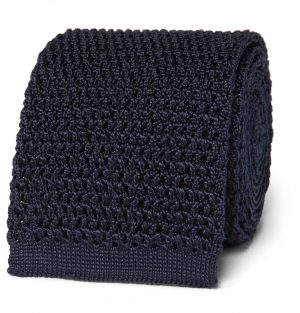 TOM FORD - 7.5cm Knitted Silk Tie - Men - Blue TOM FORD - 7.5cm Knitted Silk Tie - Men - Blue