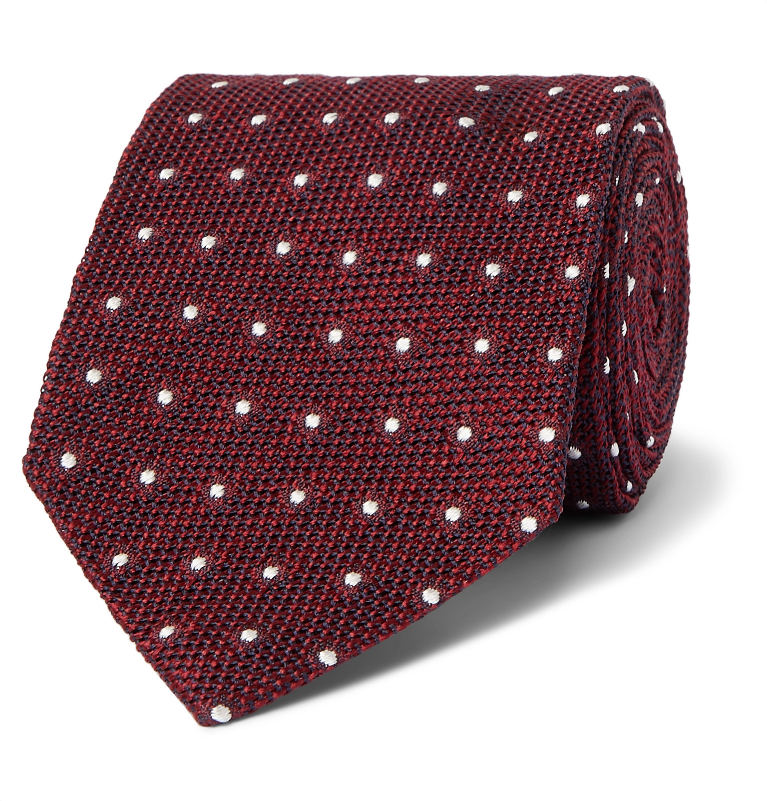 TOM FORD - 8cm Polka-Dot Silk-Jacquard Tie - Men - Burgundy | The ...