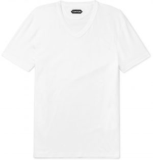 TOM FORD - Cotton-Jersey T-Shirt - Men - White TOM FORD - Cotton-Jersey T-Shirt - Men - White