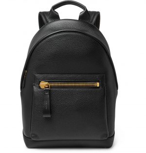 TOM FORD - Full-Grain Leather Backpack - Men - Black TOM FORD - Full-Grain Leather Backpack - Men - Black