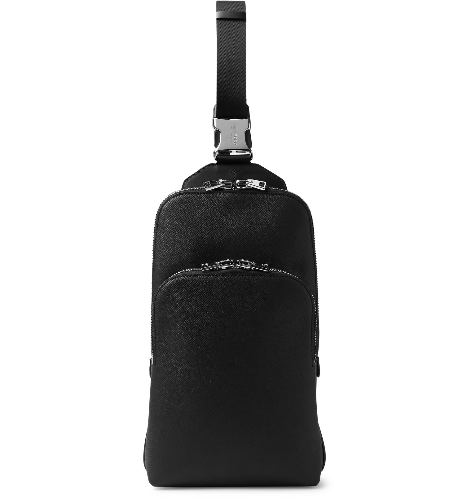Download TOM FORD - Full-Grain Leather Sling Backpack - Men - Black | The Fashionisto