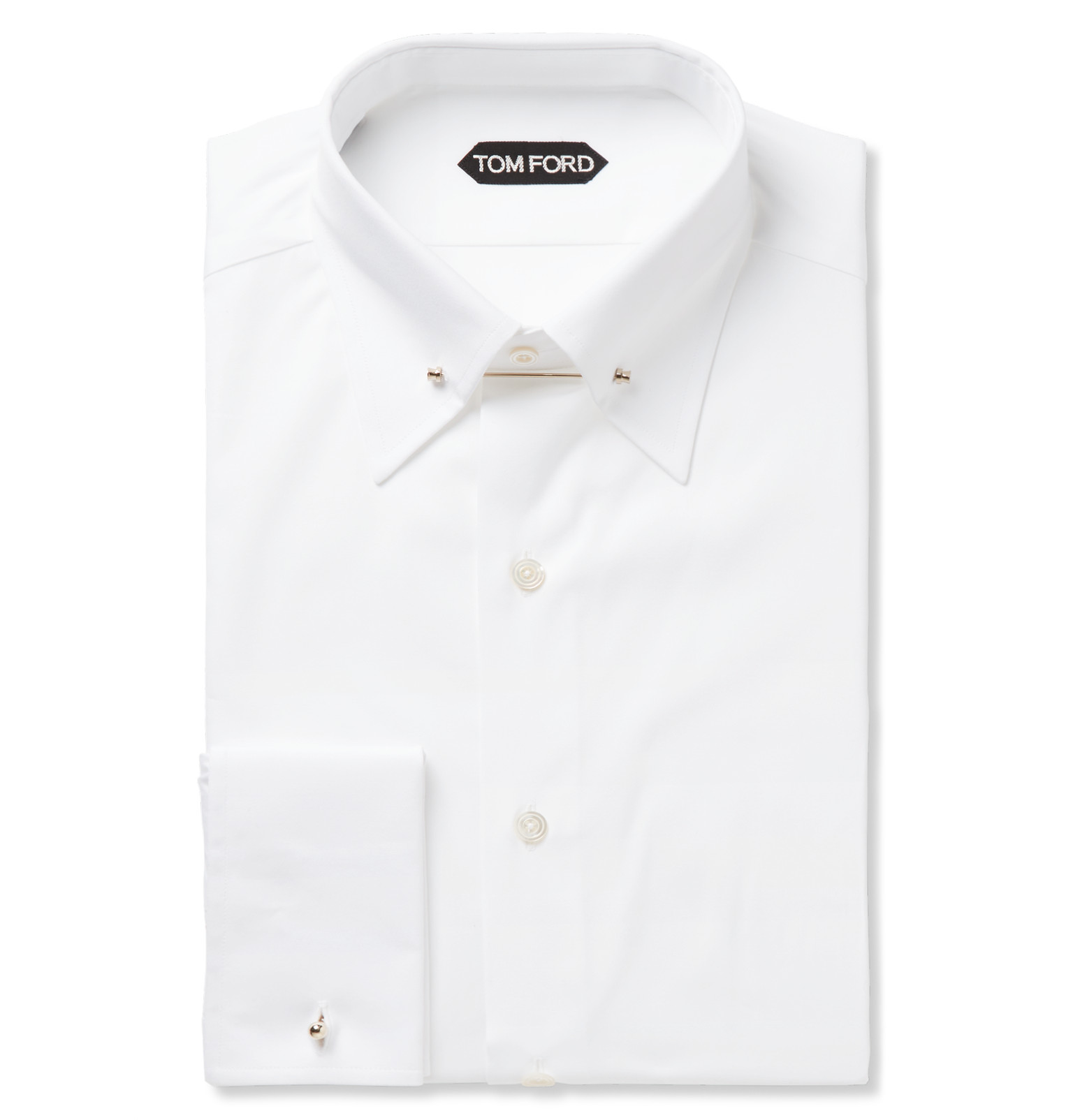 mens double cuff white shirt