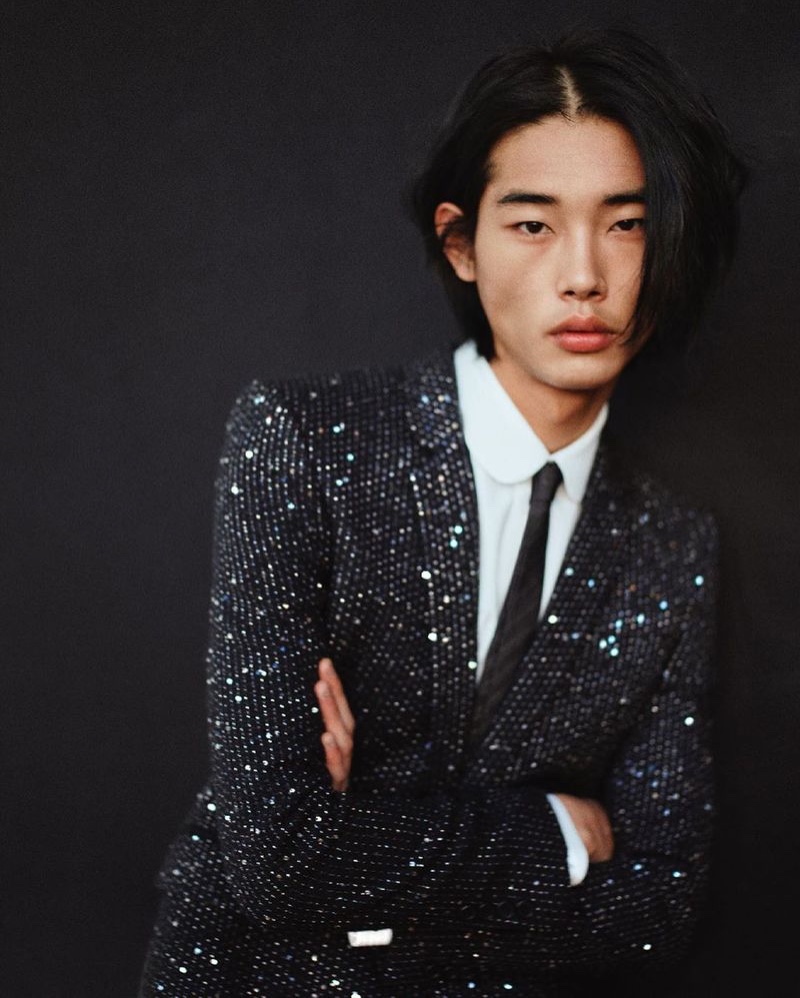 Tae Makes a Statement in Saint Laurent for GQ Korea