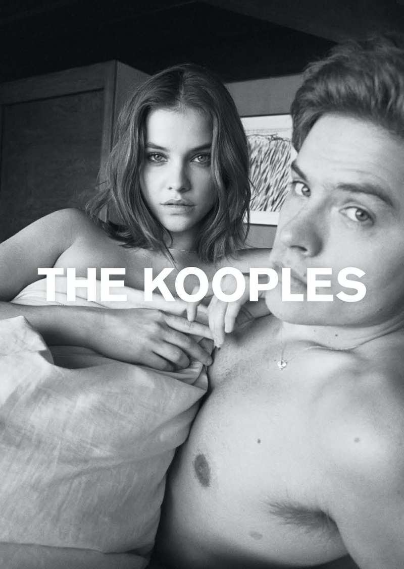 Slipping underneath the covers, couple Barbara Palvin and Dylan Sprouse front The Kooples' spring-summer 2020 campaign.