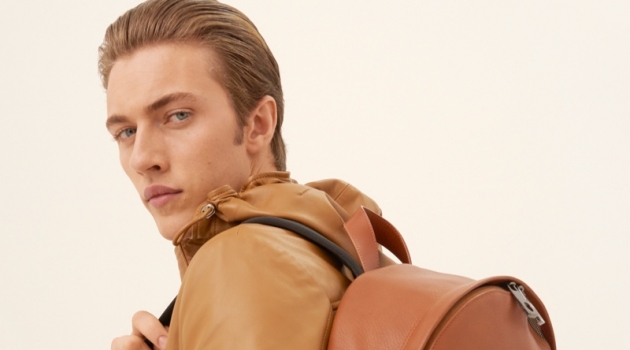 Lucky Embraces Shades of Brown for Trussardi Spring '20 Campaign Embracing rich shades of brown, Lucky Blue Smith appears in Trussardi's spring-summer 2020 campaign.