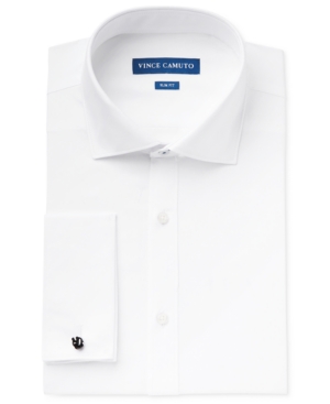 Vince Camuto Men's Slim-Fit Comfort Stretch Sateen French Cuff Dress Shirt Vince Camuto Men's Slim-Fit Comfort Stretch Sateen French Cuff Dress Shirt