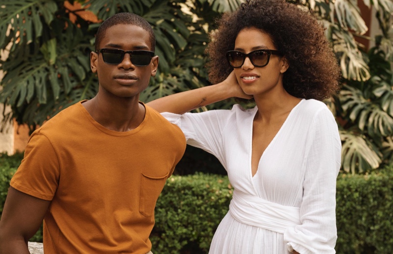 Classic but glamorous frame shapes shine with Warby Parker's Perkins (pictured left) and Gemma (pictured right) sunglasses.