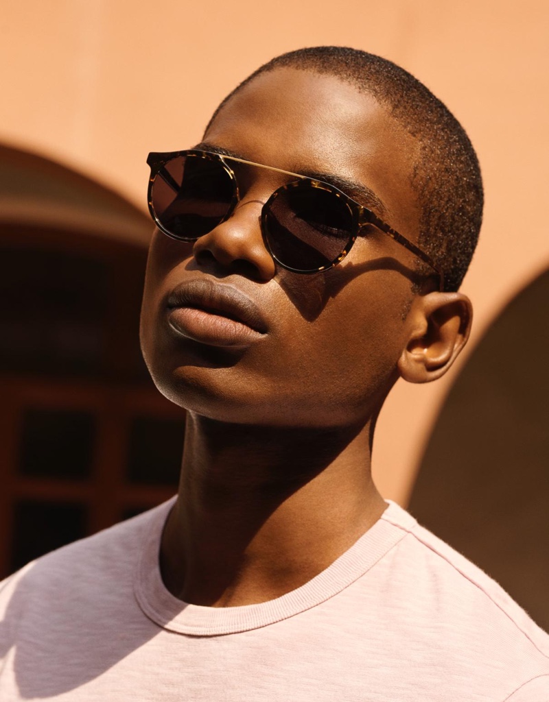 Warby Parker aids a stylish spring day with its Cooper sunglasses for men.