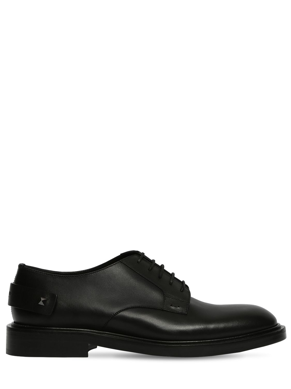 matt leather derby shoes