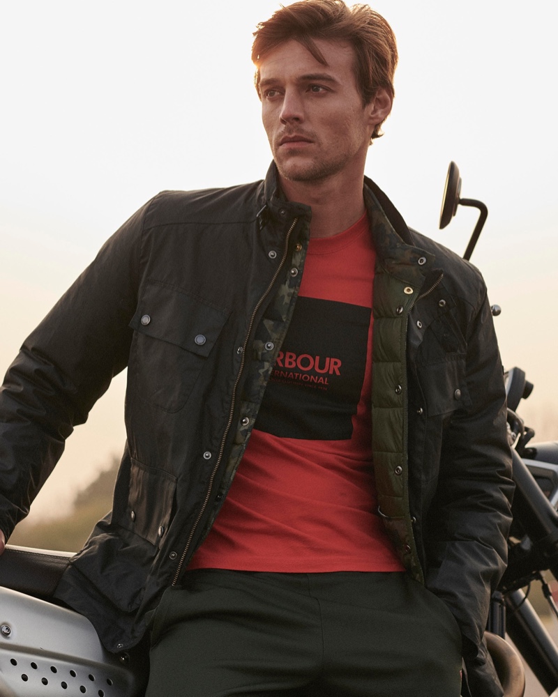 Robbie Wadge links up with Barbour International as the star of its spring-summer 2020 campaign.
