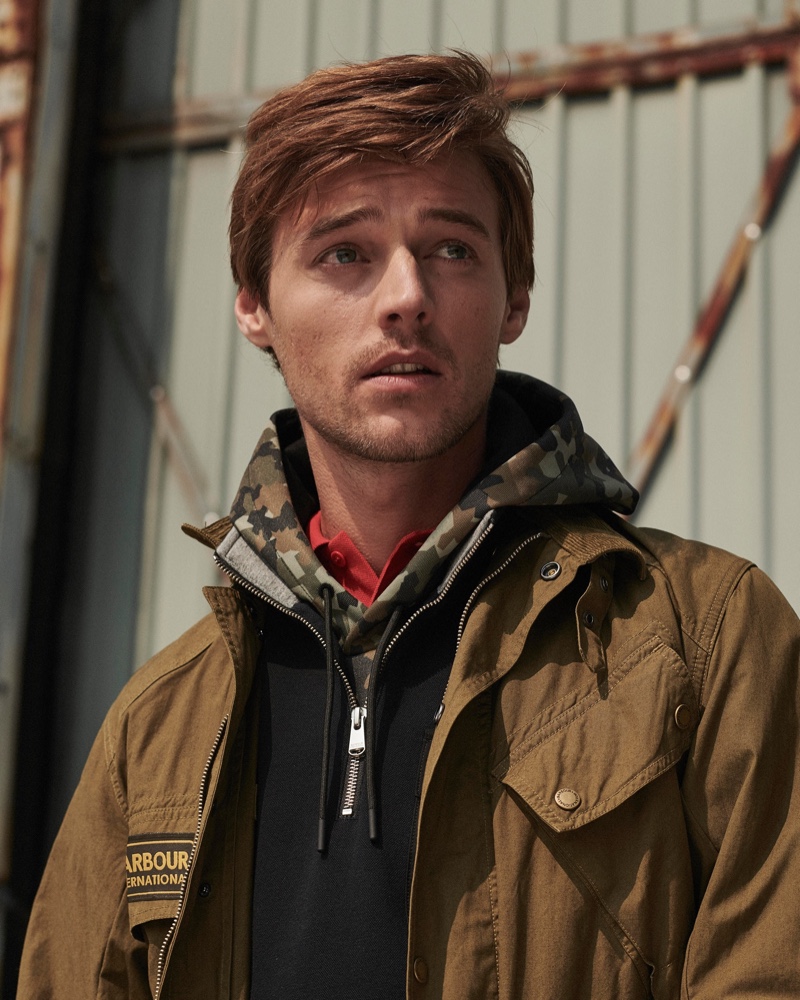 Robbie Embraces Moto Style for Barbour International Spring '20 Campaign