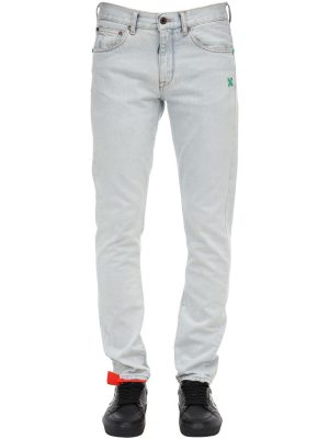 Bleached Slim Cotton Denim Jeans Bleached Slim Cotton Denim Jeans