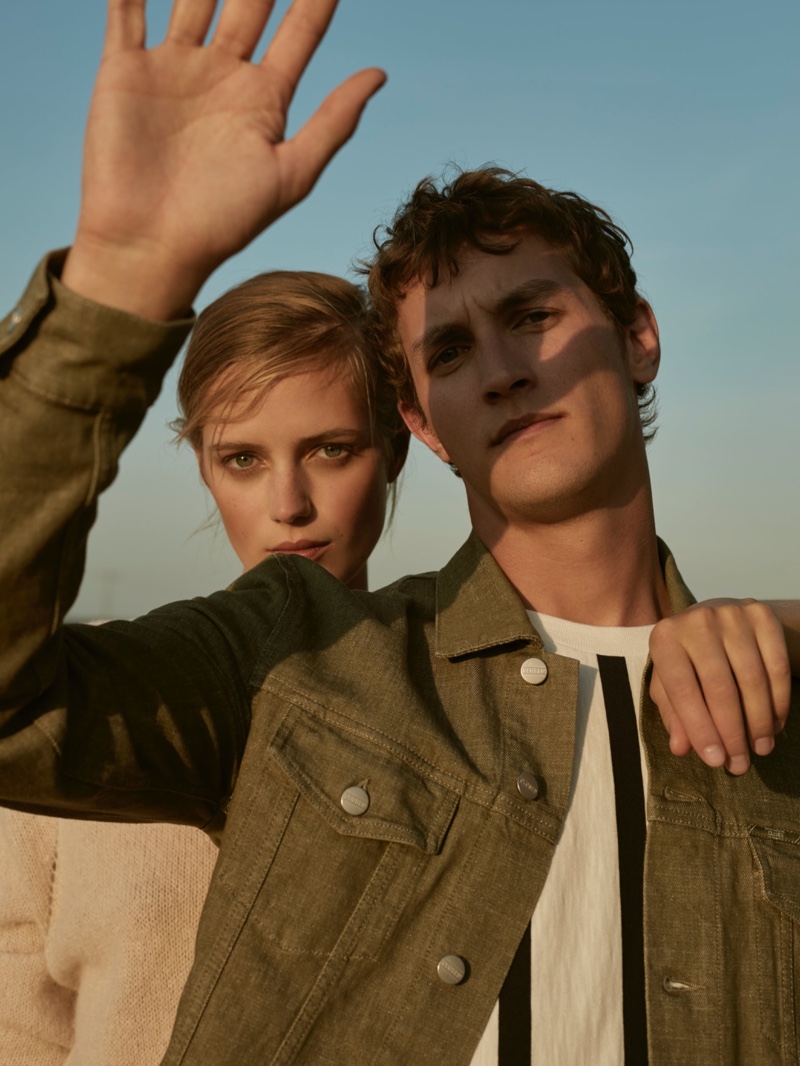 Tess Hellfeuer and Rutger Schoone star in Closed's spring-summer 2020 campaign.